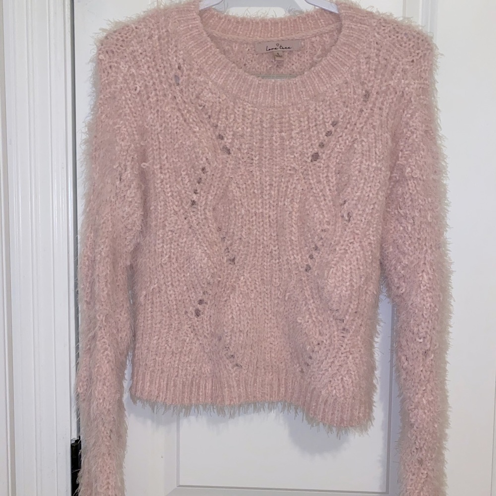 Pink Fluffy Soft Sweater